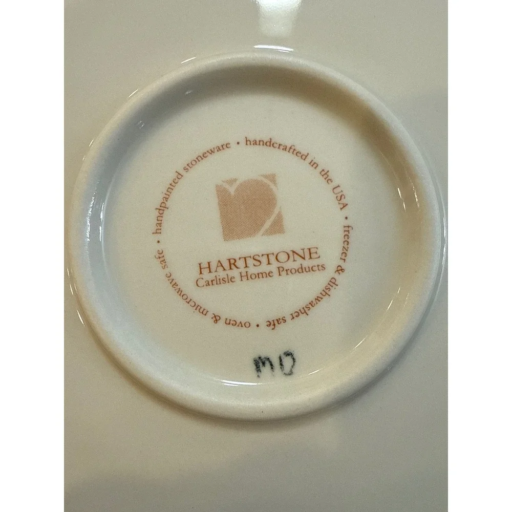 Hartstone Handpainted Stoneware Wildflower Dinner Plate Blue Poppies Daisies